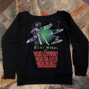 Nicki Minaj Graphic Black Sweatshirt